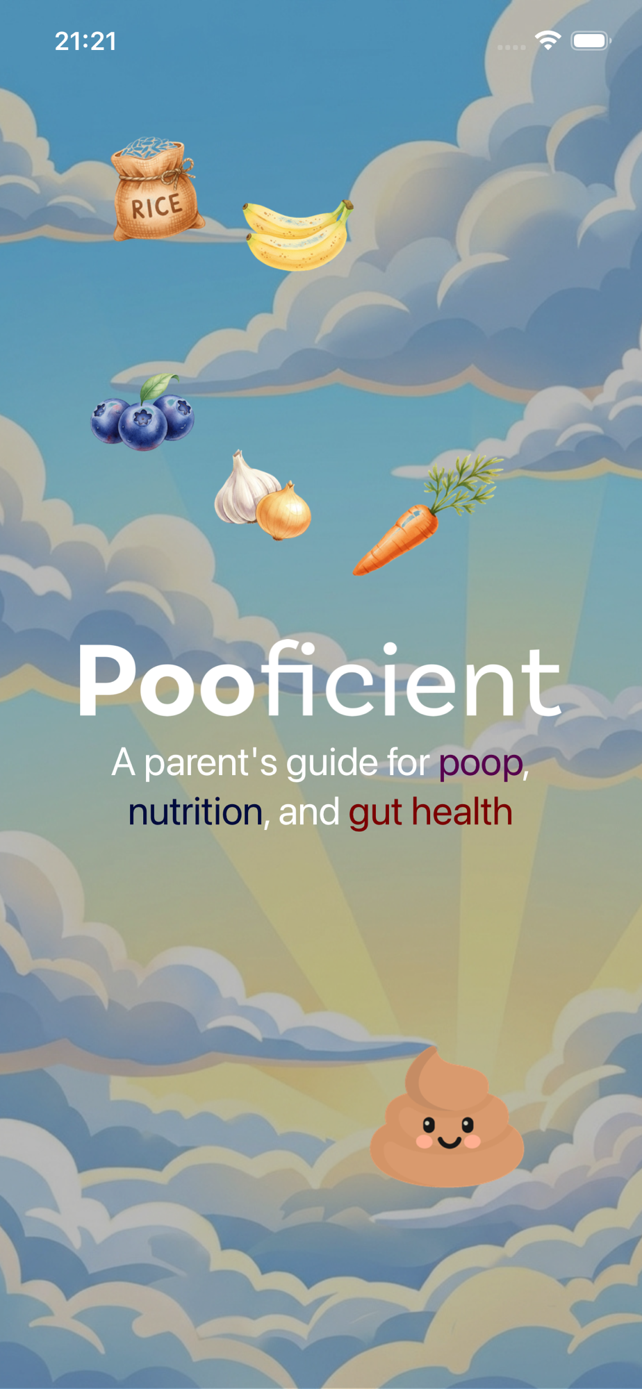 Pooficient app — food logging